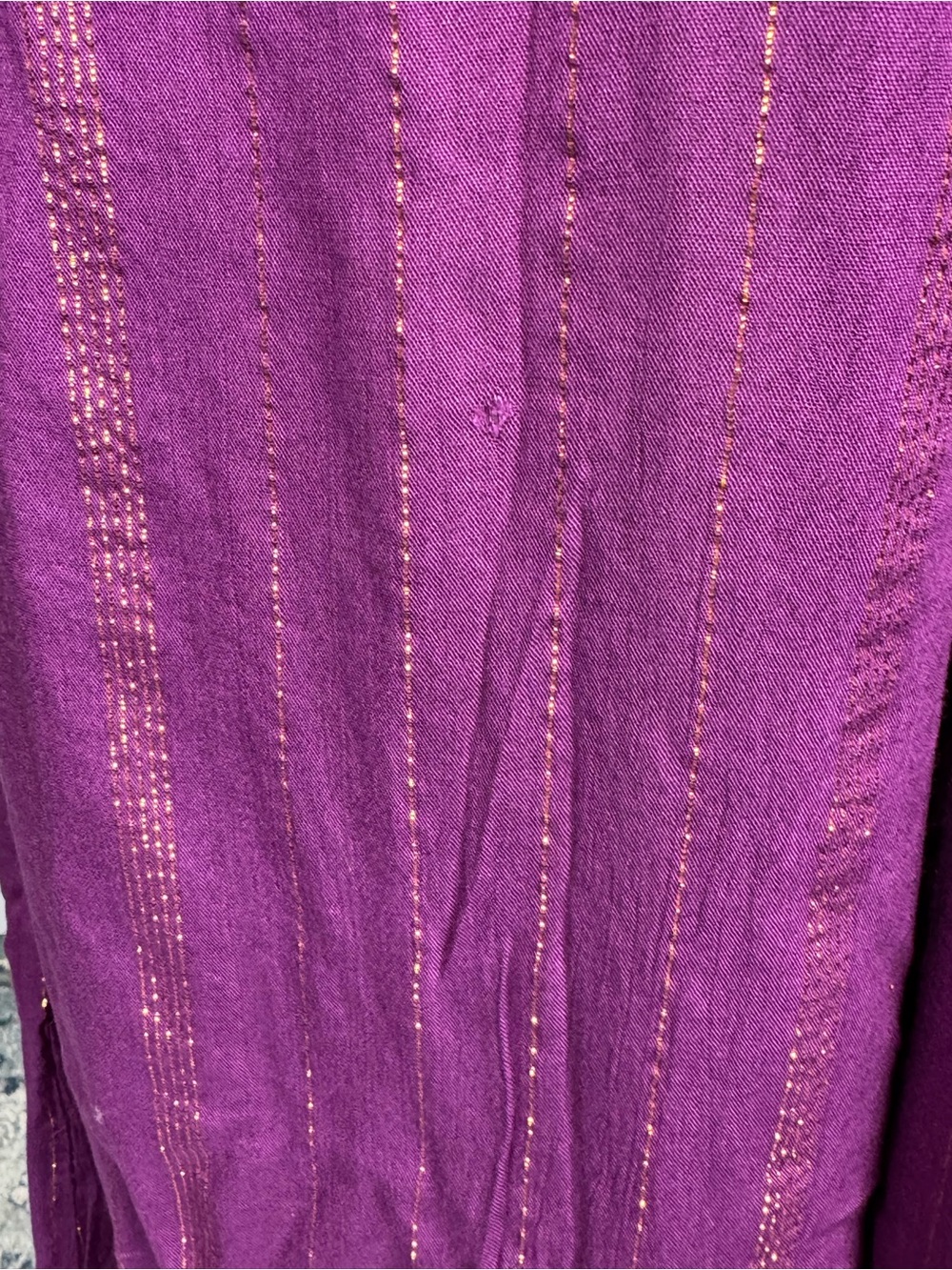 White Waves Purple Boho Wide Leg Jumpsuit Metallic Stripe S/M NWT - Picture 11 of 11